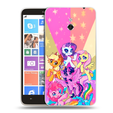 Пластиковый чехол на Nokia Lumia 1320 с принтом My little pony Дружба чудо