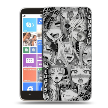 Пластиковый чехол на Nokia Lumia 1320 с принтом Ahegao Ахегао Аниме