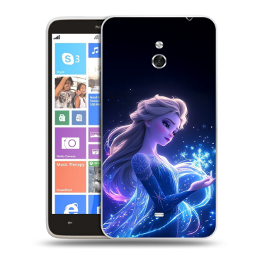 Пластиковый чехол на Nokia Lumia 1320 с принтом Холодное сердце Frozen