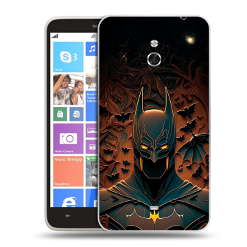 Пластиковый чехол на Nokia Lumia 1320 с принтом Batman Бэтмен