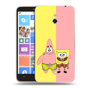 Пластиковый чехол на Nokia Lumia 1320 с принтом Спанч боб Спанчбоб