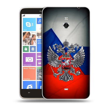 Пластиковый чехол на Nokia Lumia 1320 с принтом Флаг России
