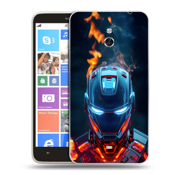 Пластиковый чехол на Nokia Lumia 1320 с принтом IronMan Железный человек