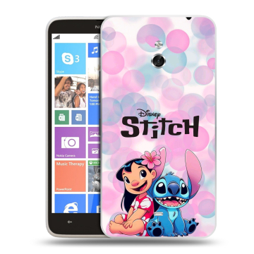 Пластиковый чехол на Nokia Lumia 1320 с принтом Лило и Стич