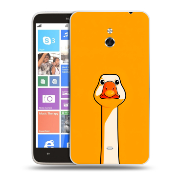 Пластиковый чехол на Nokia Lumia 1320 с принтом Смешная утка