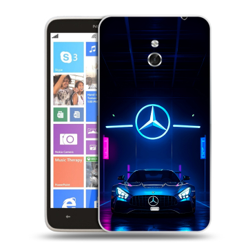 Пластиковый чехол на Nokia Lumia 1320 с принтом Mercedes Мерседес