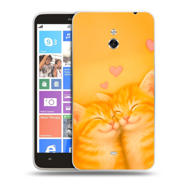 Пластиковый чехол на Nokia Lumia 1320 с принтом Милые котята