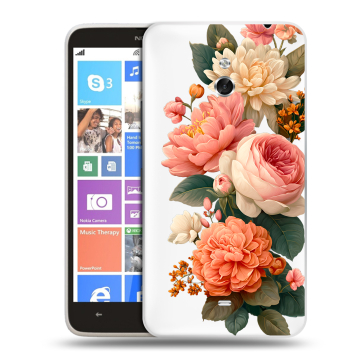 Пластиковый чехол на Nokia Lumia 1320 с принтом цветы