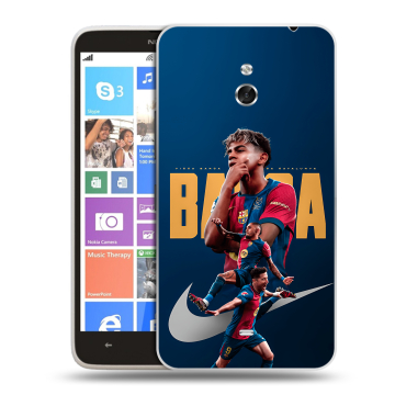 Пластиковый чехол на Nokia Lumia 1320 с принтом Барселона Barca Yamal 