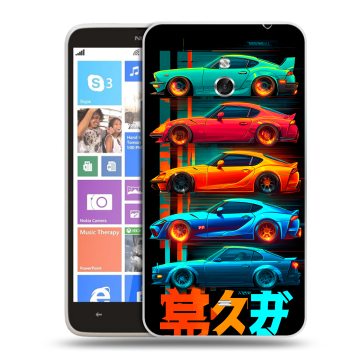 Пластиковый чехол на Nokia Lumia 1320 с принтом машины тачки