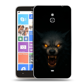 Пластиковый чехол на Nokia Lumia 1320 с принтом Волк