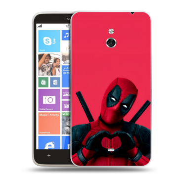 Пластиковый чехол на Nokia Lumia 1320 с принтом Дедпул Deadpool