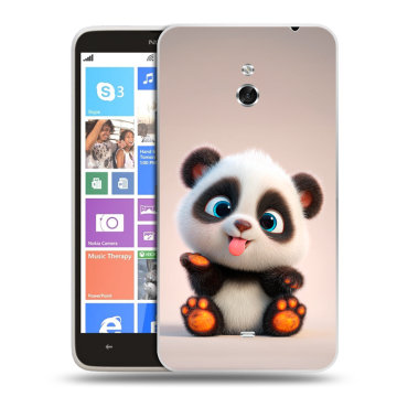 Пластиковый чехол на Nokia Lumia 1320 с принтом милая панда