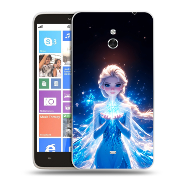 Пластиковый чехол на Nokia Lumia 1320 с принтом Холодное сердце Frozen