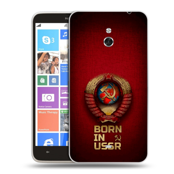 Пластиковый чехол на Nokia Lumia 1320 с принтом Флаг Герб СССР