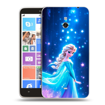 Пластиковый чехол на Nokia Lumia 1320 с принтом Холодное сердце Frozen