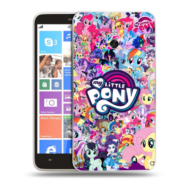 Пластиковый чехол на Nokia Lumia 1320 с принтом My little pony Дружба чудо