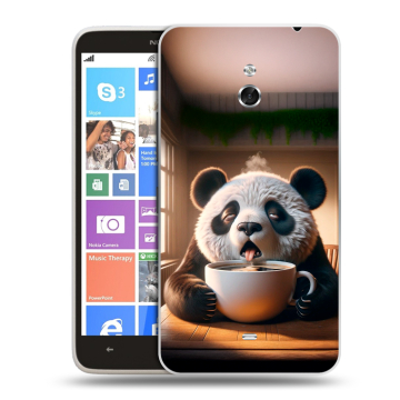 Пластиковый чехол на Nokia Lumia 1320 с принтом смешная панда