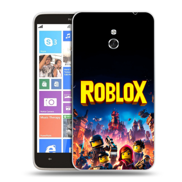 Пластиковый чехол на Nokia Lumia 1320 с принтом Roblox Роблокс