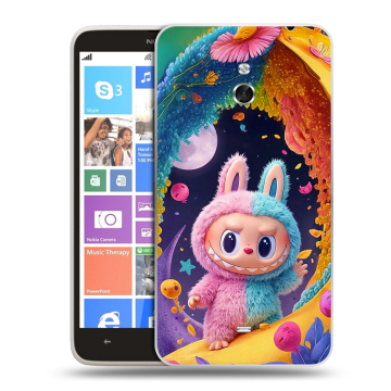 Пластиковый чехол на Nokia Lumia 1320 с принтом Labubu Лабубу