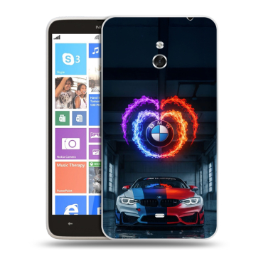 Пластиковый чехол на Nokia Lumia 1320 с принтом BMW БМВ