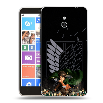 Пластиковый чехол на Nokia Lumia 1320 с принтом Атака титанов
