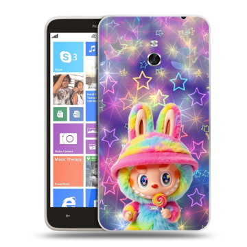 Пластиковый чехол на Nokia Lumia 1320 с принтом Labubu Лабубу