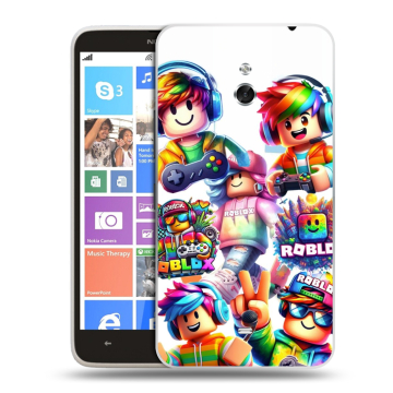 Пластиковый чехол на Nokia Lumia 1320 с принтом Roblox Роблокс
