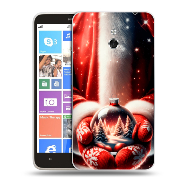 Пластиковый чехол на Nokia Lumia 1320 с принтом Новый год