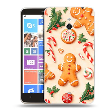 Пластиковый чехол на Nokia Lumia 1320 с принтом Новый год