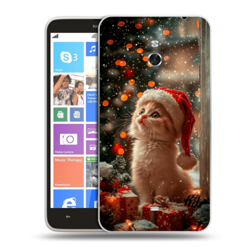 Пластиковый чехол на Nokia Lumia 1320 с принтом Новый год
