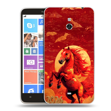 Пластиковый чехол на Nokia Lumia 1320 с принтом Новый год