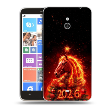 Пластиковый чехол на Nokia Lumia 1320 с принтом Новый год