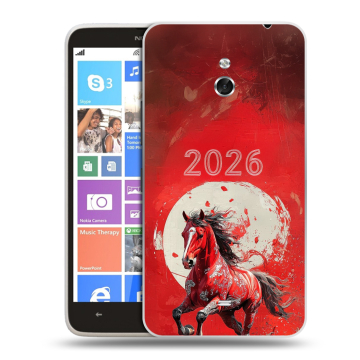 Пластиковый чехол на Nokia Lumia 1320 с принтом Новый год