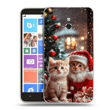 Пластиковый чехол на Nokia Lumia 1320 с принтом Новый год