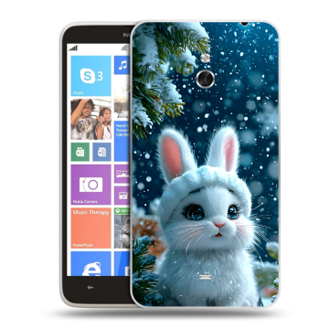 Пластиковый чехол на Nokia Lumia 1320 с принтом Новый год