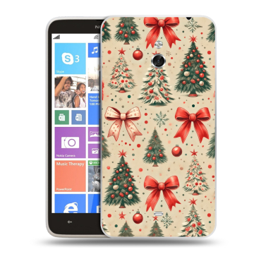 Пластиковый чехол на Nokia Lumia 1320 с принтом Новый год