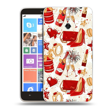 Пластиковый чехол на Nokia Lumia 1320 с принтом Новый год