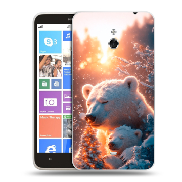 Пластиковый чехол на Nokia Lumia 1320 с принтом Новый год