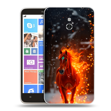 Пластиковый чехол на Nokia Lumia 1320 с принтом Новый год