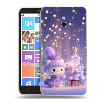 Пластиковый чехол на Nokia Lumia 1320 с принтом Новый год