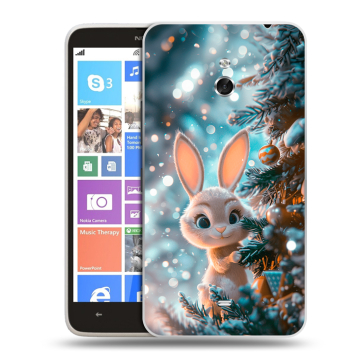 Пластиковый чехол на Nokia Lumia 1320 с принтом Новый год