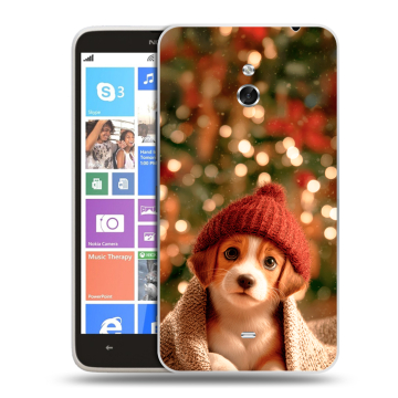 Пластиковый чехол на Nokia Lumia 1320 с принтом Новый год