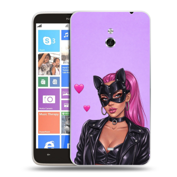 Пластиковый чехол на Nokia Lumia 1320 с принтом женский