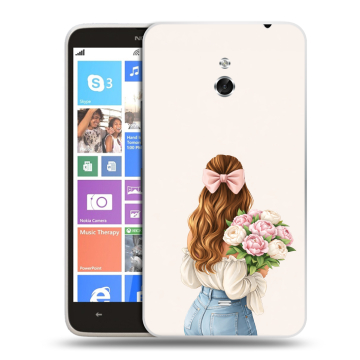 Пластиковый чехол на Nokia Lumia 1320 с принтом женский