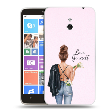 Пластиковый чехол на Nokia Lumia 1320 с принтом женский