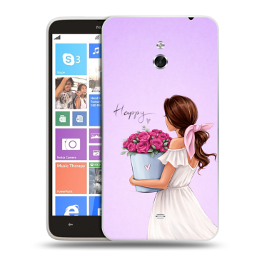 Пластиковый чехол на Nokia Lumia 1320 с принтом женский