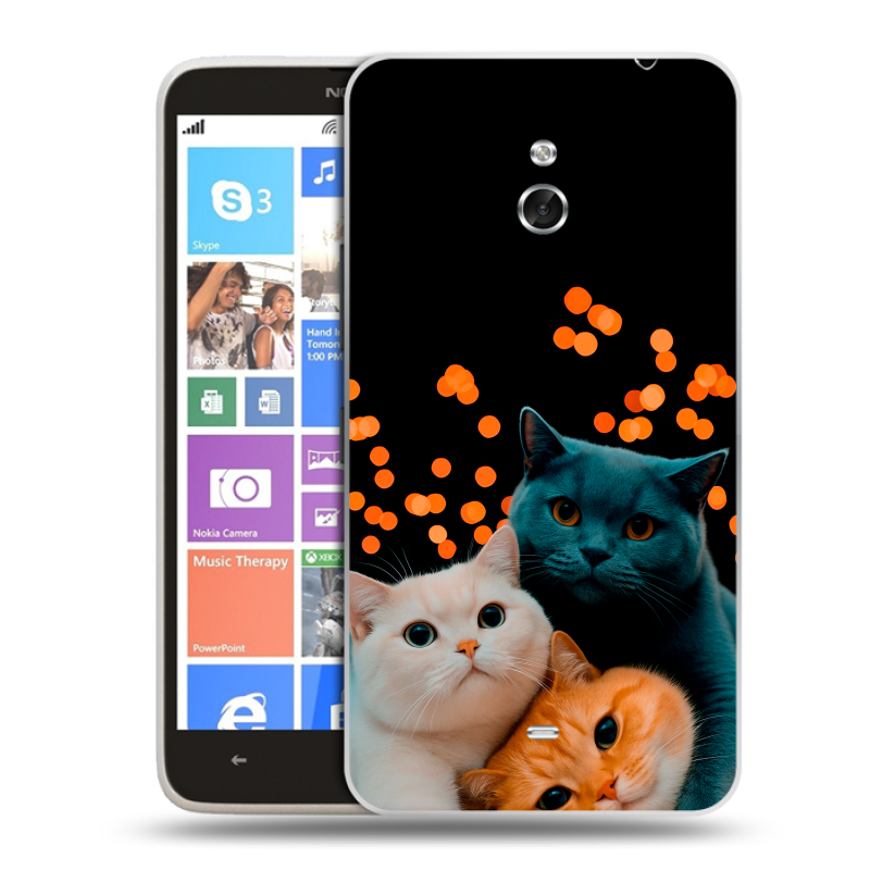 Пластиковый чехол на Nokia Lumia 1320 с принтом Кошки Пластиковый чехол на Nokia Lumia 1320 с принтом Кошки