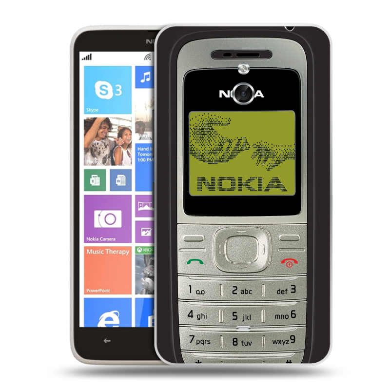 Пластиковый чехол на Nokia Lumia 1320 с принтом Ретро Нокия Пластиковый чехол на Nokia Lumia 1320 с принтом Ретро Нокия