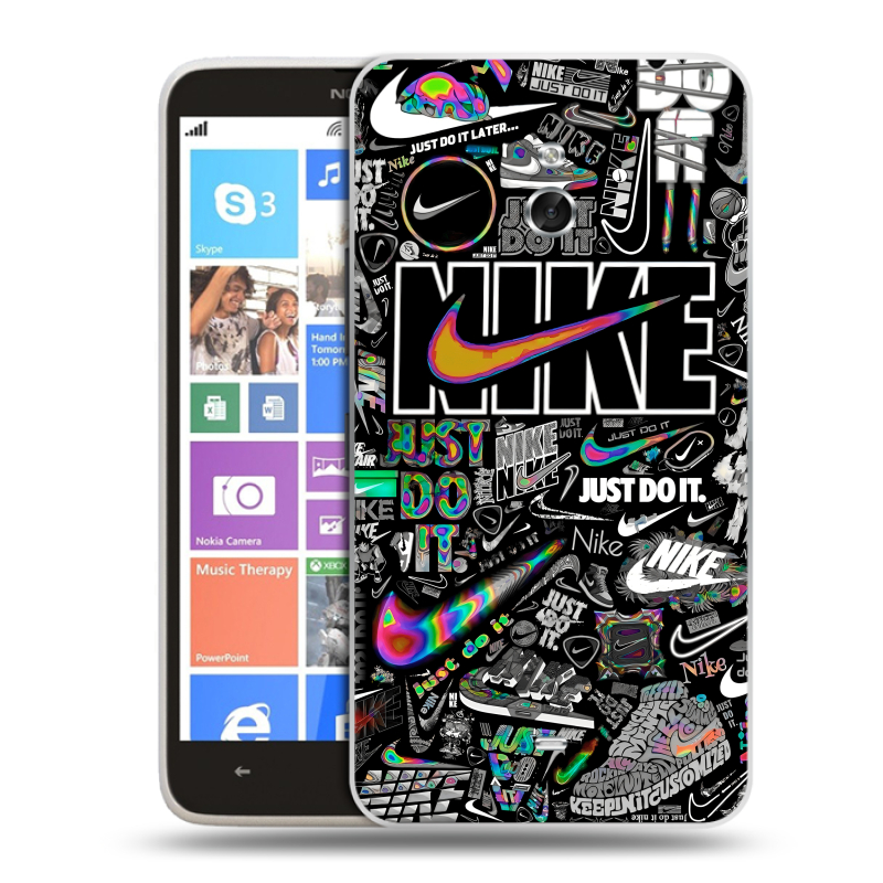 Пластиковый чехол на Nokia Lumia 1320 с принтом Найк Пластиковый чехол на Nokia Lumia 1320 с принтом Найк
